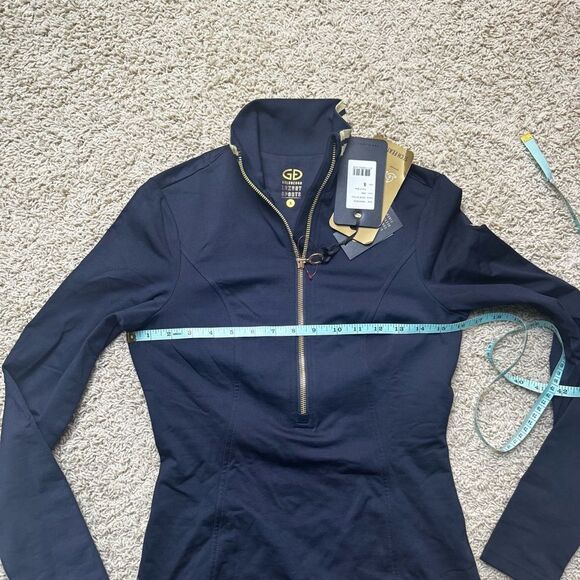 Goldbergh Diane Ski Pully Navy Blue Thermal Base Layer with Gold NWT size Small - Picture 4 of 6